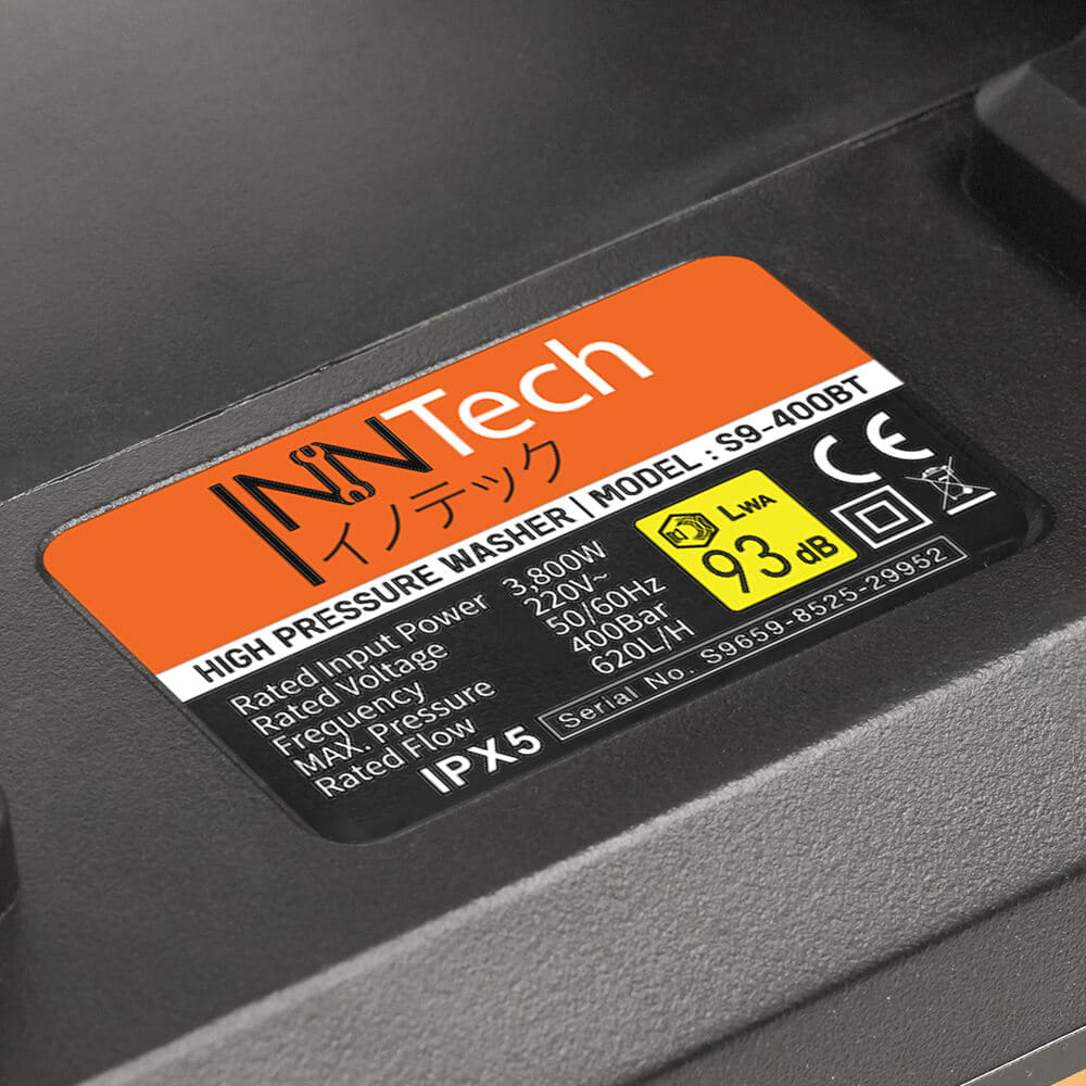 เครื่องฉีดน้ำแรงดันสูง InnTech รุ่น S9-400BT 400 บาร์ 3800 วัตต์_5